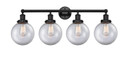 Bathroom Fixtures Four Lights by Innovations ( 405 | 616-4W-BK-G202-8 Edison ) 