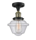 Semi-Flush Mts. Glass Down by Innovations ( 405 | 517-1CH-BAB-G534-LED Franklin Restoration ) 