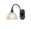 Sconces Single Glass by Innovations ( 405 | 518-1W-BK-G422-LED Ballston ) 