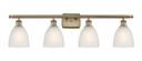 Bathroom Fixtures Four Lights by Innovations ( 405 | 516-4W-AB-G381-LED Ballston ) 
