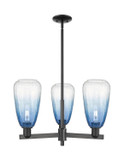 Mid. Chandeliers Glass Up by Innovations ( 405 | 716-3CR-BK-G480-6SB Arcadia ) 