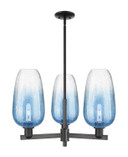 Mid. Chandeliers Glass Up by Innovations ( 405 | 716-3CR-BK-G484-7SB Arcadia ) 
