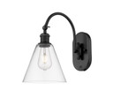 Sconces Single Glass by Innovations ( 405 | 518-1W-BK-GBC-82-LED Ballston ) 