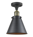 Semi-Flush Mts. Glass Down by Innovations ( 405 | 517-1CH-BAB-M13-BK-LED Franklin Restoration ) 