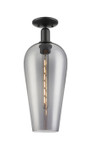 Semi-Flush Mts. Glass Down by Innovations ( 405 | 716-1C-BK-G456-8SM Arcadia ) 