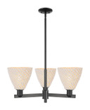 Mid. Chandeliers Glass Up by Innovations ( 405 | 716-3CR-BK-NBD-75-NAT Arcadia ) 