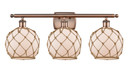 Bathroom Fixtures Three Lights by Innovations ( 405 | 516-3W-AC-G121-8RB Ballston ) 