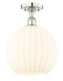 Semi-Flush Mts. Glass Down by Innovations ( 405 | 616-1F-PN-G1217-12WV Edison ) 