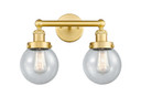 Bathroom Fixtures Two Lights by Innovations ( 405 | 616-2W-SG-G204-6 Edison ) 