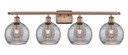 Bathroom Fixtures Four Lights by Innovations ( 405 | 516-4W-AC-G1213-8SM Ballston ) 