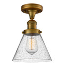 Semi-Flush Mts. Glass Down by Innovations ( 405 | 517-1CH-BB-G44-LED Franklin Restoration ) 