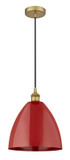 Mini Pendants Metal Shade by Innovations ( 405 | 616-1P-BB-MBD-12-RD Edison ) 