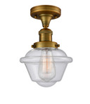 Semi-Flush Mts. Glass Down by Innovations ( 405 | 517-1CH-BB-G534-LED Franklin Restoration ) 