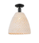 Semi-Flush Mts. Glass Down by Innovations ( 405 | 716-1C-BK-NBD-12-NAT Arcadia ) 