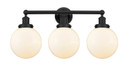 Bathroom Fixtures Three Lights by Innovations ( 405 | 616-3W-BK-G201-8 Edison ) 