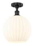 Semi-Flush Mts. Glass Down by Innovations ( 405 | 616-1F-BK-G1217-12WV Edison ) 