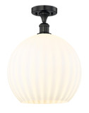 Semi-Flush Mts. Glass Down by Innovations ( 405 | 616-1F-BK-G1217-14WV Edison ) 