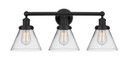 Bathroom Fixtures Three Lights by Innovations ( 405 | 616-3W-BK-G42 Edison ) 