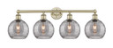 Bathroom Fixtures Four Lights by Innovations ( 405 | 616-4W-AB-G1213-8SM Edison ) 