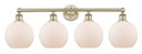 Bathroom Fixtures Four Lights by Innovations ( 405 | 616-4W-AB-G121-8 Edison ) 