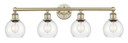 Bathroom Fixtures Four Lights by Innovations ( 405 | 616-4W-AB-G122-6 Edison ) 