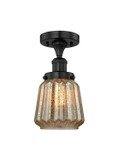 Semi-Flush Mts. Glass Down by Innovations ( 405 | 616-1F-BK-G146 Edison ) 