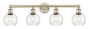 Bathroom Fixtures Four Lights by Innovations ( 405 | 616-4W-AB-G124-6 Edison ) 