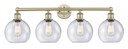 Bathroom Fixtures Four Lights by Innovations ( 405 | 616-4W-AB-G124-8 Edison ) 