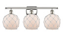 Bathroom Fixtures Three Lights by Innovations ( 405 | 516-3W-PN-G121-8RW Ballston ) 