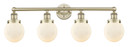 Bathroom Fixtures Four Lights by Innovations ( 405 | 616-4W-AB-G201-6 Edison ) 