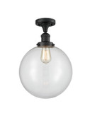 Semi-Flush Mts. Glass Down by Innovations ( 405 | 517-1CH-BK-G202-12-LED Franklin Restoration ) 