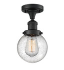 Semi-Flush Mts. Glass Down by Innovations ( 405 | 517-1CH-BK-G204-6-LED Franklin Restoration ) 