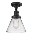 Semi-Flush Mts. Glass Down by Innovations ( 405 | 517-1CH-BK-G42-LED Franklin Restoration ) 