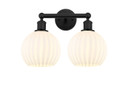 Bathroom Fixtures Two Lights by Innovations ( 405 | 616-2W-BK-G1217-8WV Edison ) 
