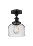 Semi-Flush Mts. Glass Down by Innovations ( 405 | 616-1F-BK-G74 Edison ) 
