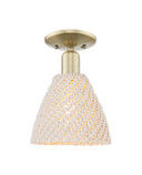 Semi-Flush Mts. Glass Down by Innovations ( 405 | 716-1C-AB-NBD-75-NAT Arcadia ) 