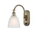 Sconces Single Glass by Innovations ( 405 | 518-1W-AB-G381-LED Ballston ) 