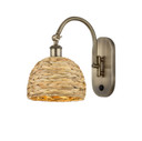 Sconces Single Glass by Innovations ( 405 | 518-1W-AB-RBD-8-NAT Ballston ) 