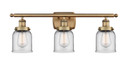 Bathroom Fixtures Three Lights by Innovations ( 405 | 916-3W-BB-G52-LED Ballston Urban ) 