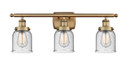 Bathroom Fixtures Three Lights by Innovations ( 405 | 916-3W-BB-G54-LED Ballston Urban ) 