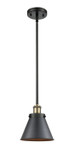 Mini Pendants Metal Shade by Innovations ( 405 | 916-1S-BAB-M13-BK Ballston Urban ) 