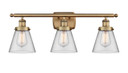 Bathroom Fixtures Three Lights by Innovations ( 405 | 916-3W-BB-G62-LED Ballston Urban ) 