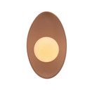 Sconces Single Glass by Justice Designs ( 102 | CER-3045-ADOB Ambiance ) 
