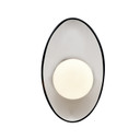 Sconces Single Glass by Justice Designs ( 102 | CER-3045-BKMT Ambiance ) 