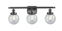 Bathroom Fixtures Three Lights by Innovations ( 405 | 916-3W-BK-G204-6 Ballston Urban ) 