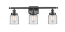 Bathroom Fixtures Three Lights by Innovations ( 405 | 916-3W-BK-G52 Ballston Urban ) 