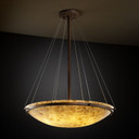Pendants Bowl Style by Justice Designs ( 102 | ALR-9697-35-DBRZ Alabaster Rocks ) 