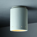 Flush Mounts Drum Shade by Justice Designs ( 102 | CER-6105-BIS Radiance ) 