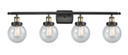 Bathroom Fixtures Four Lights by Innovations ( 405 | 916-4W-BAB-G204-6-LED Ballston Urban ) 