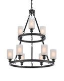Large Chandeliers Glass Shade by Innovations ( 405 | 8203-BK-G801-LED Ballston ) 
